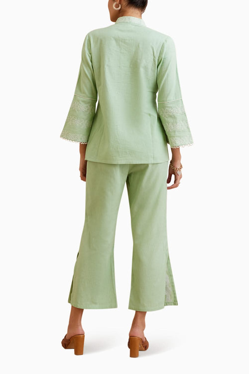 Mint Embroidered Co-ord Set