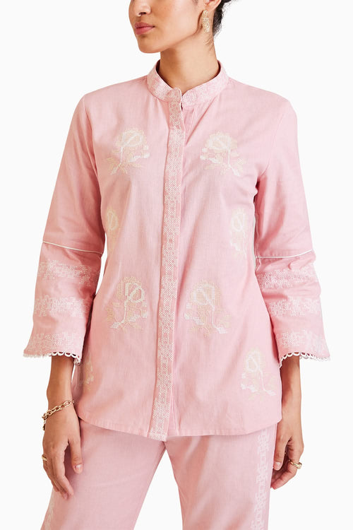 Rose Embroidered Co-ord Set