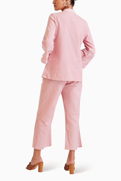 Rose Embroidered Co-ord Set