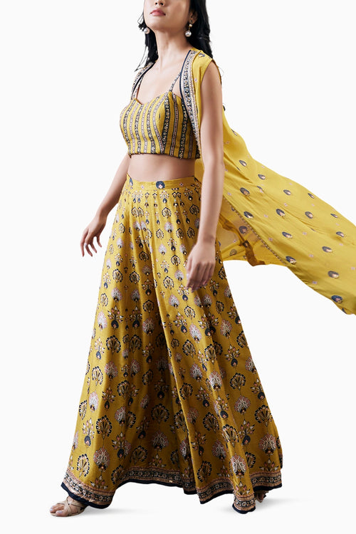 Sarouk Embroidered Co-ord Set With Jacket