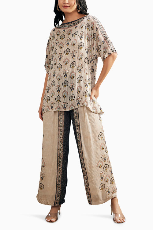 Sarouk Sequin Beige Co-ord Set