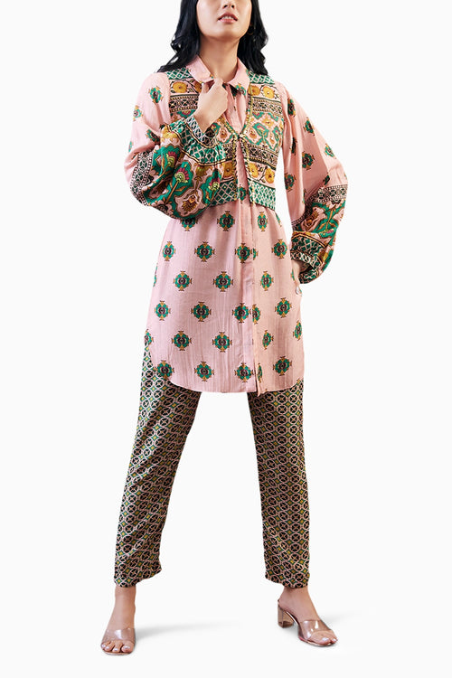 Taahira Printed Co-ord Set With Jacket