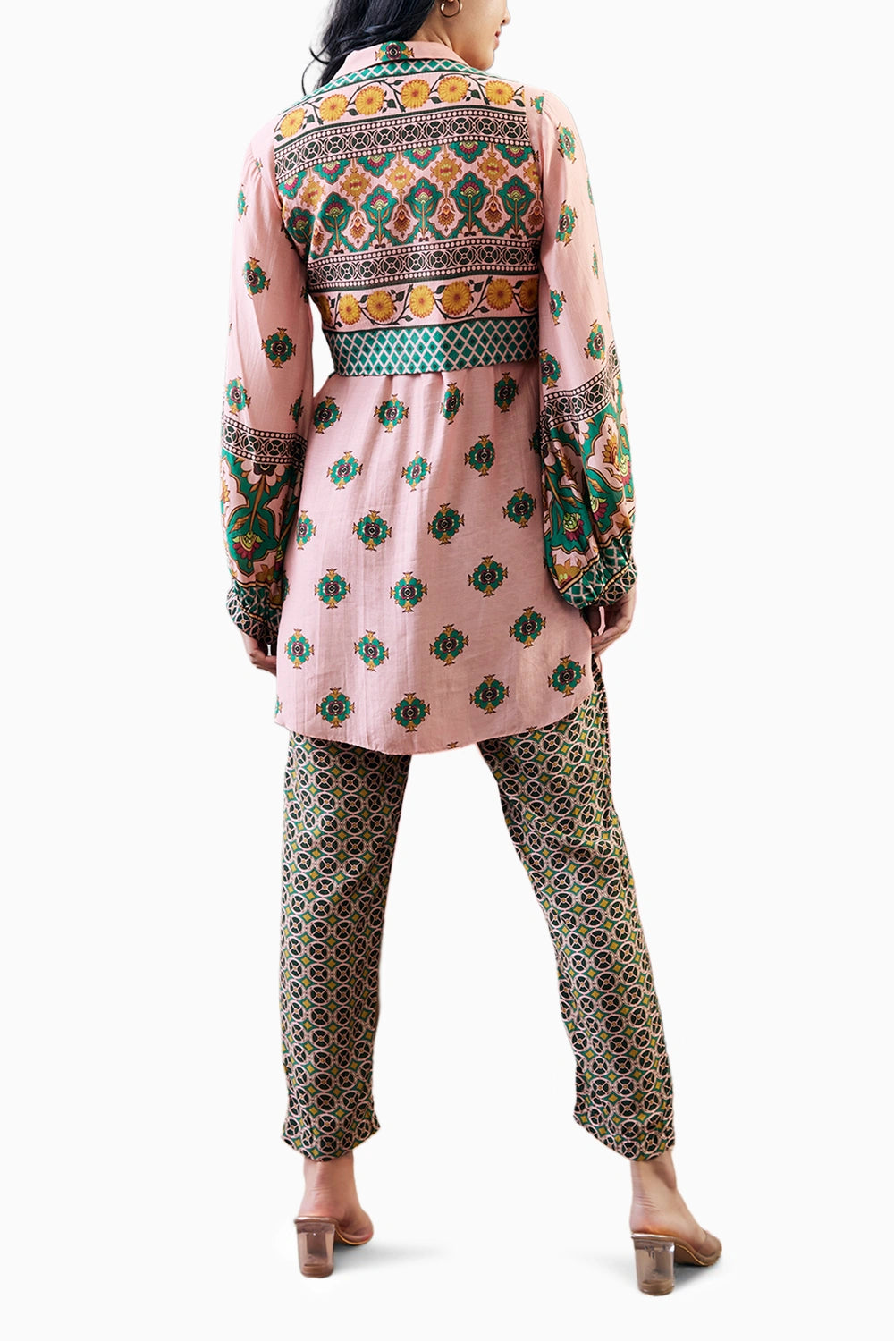 Taahira Printed Co-Ord Set With Jacket