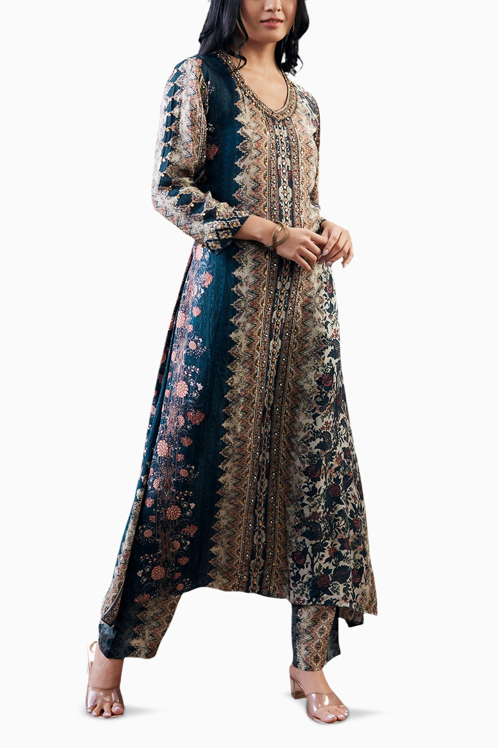 Dilara Embroidered Blue Kurta Set