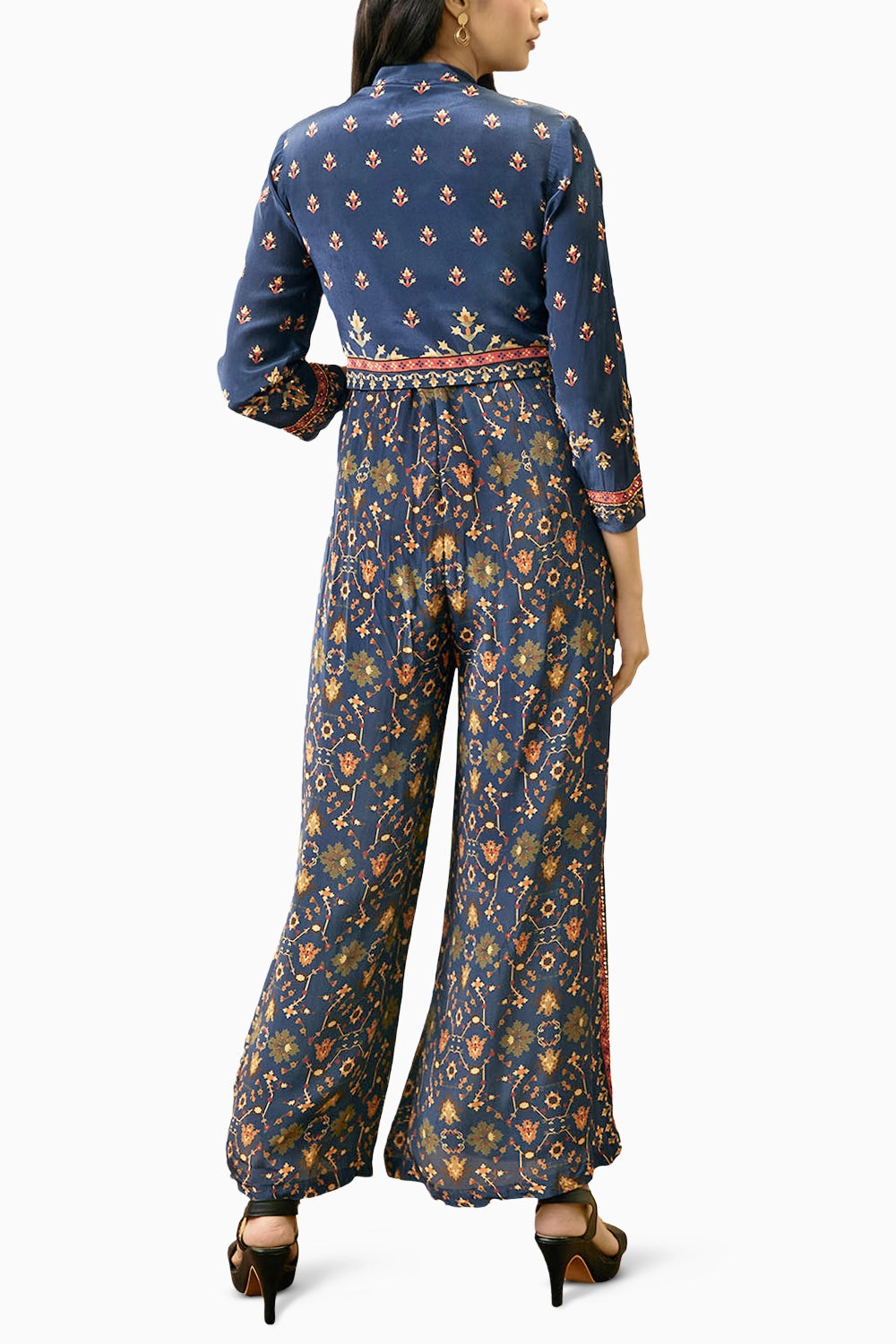 Zahra Printed Jumpsuit With Jacket