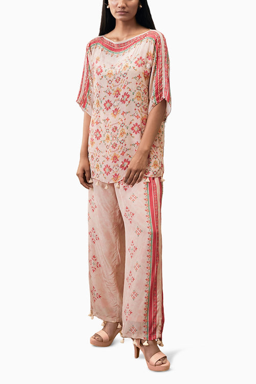 Zahra Embroidered Pink Co-ord Set