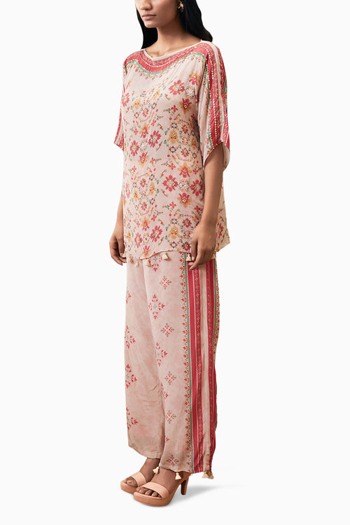 Zahra Embroidered Pink Co-ord Set