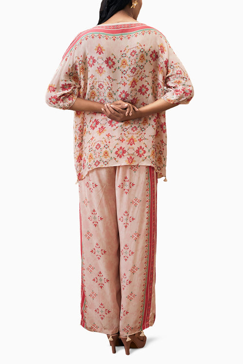 Zahra Embroidered Pink Co-ord Set