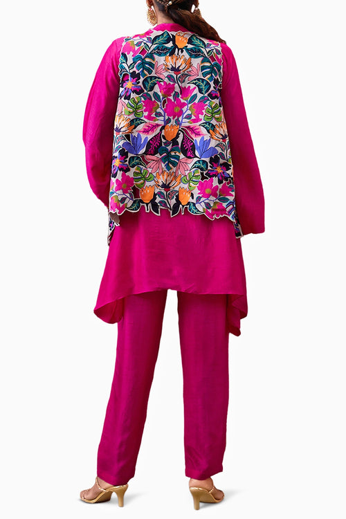 Zinnia Co-ord Set With Applique Jacket