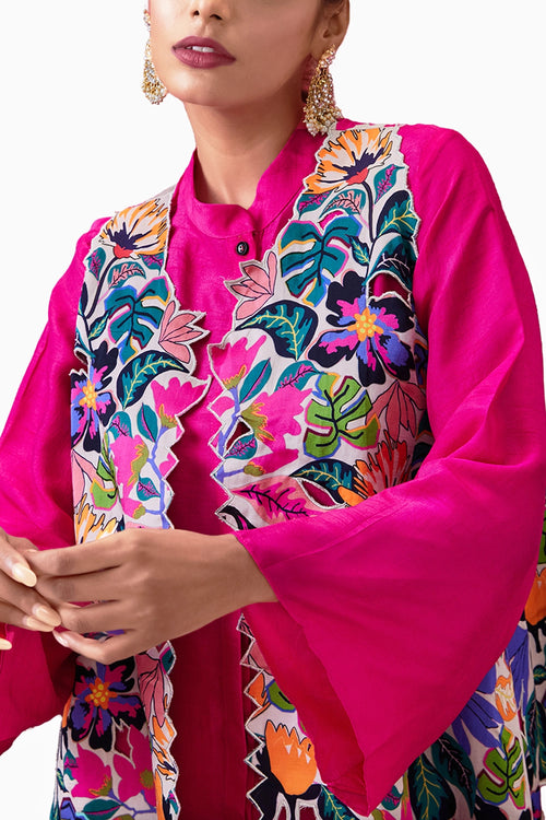 Zinnia Co-ord Set With Applique Jacket