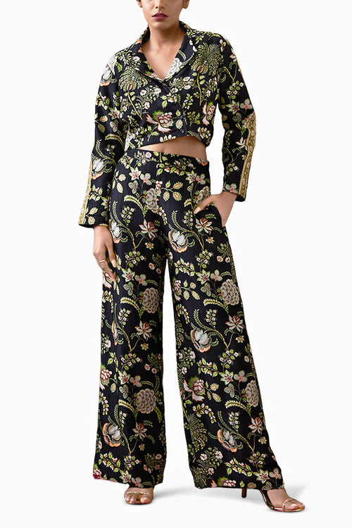 Mehr Printed Black Co-ord Set