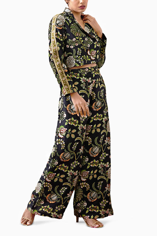 Mehr Printed Black Co-ord Set