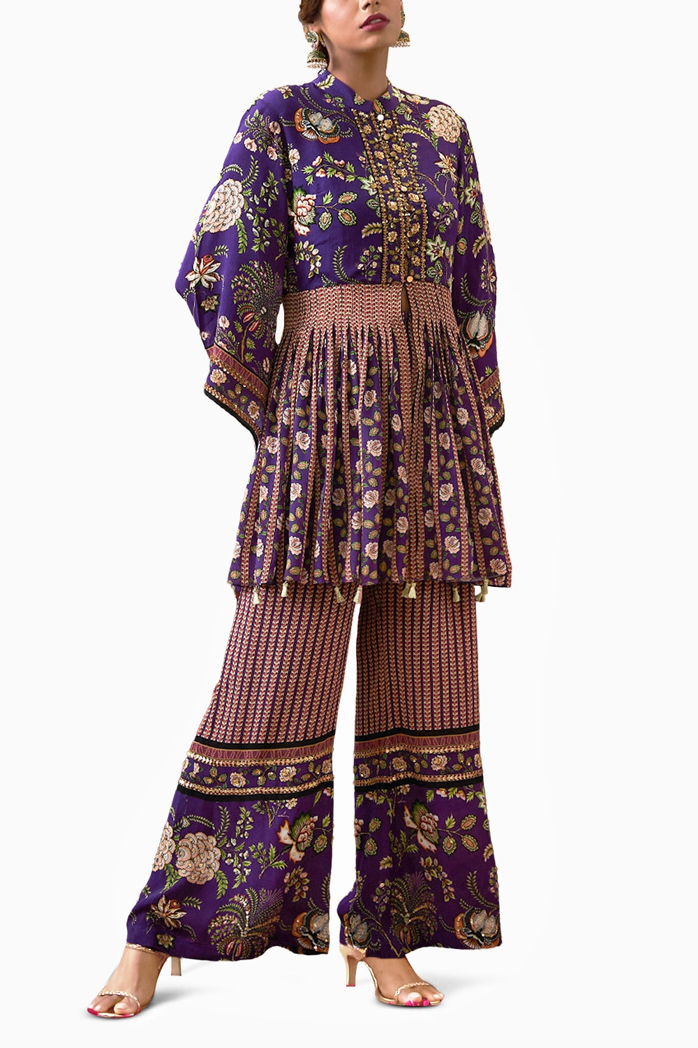 Mehr Embroidered Purple Kurta Set