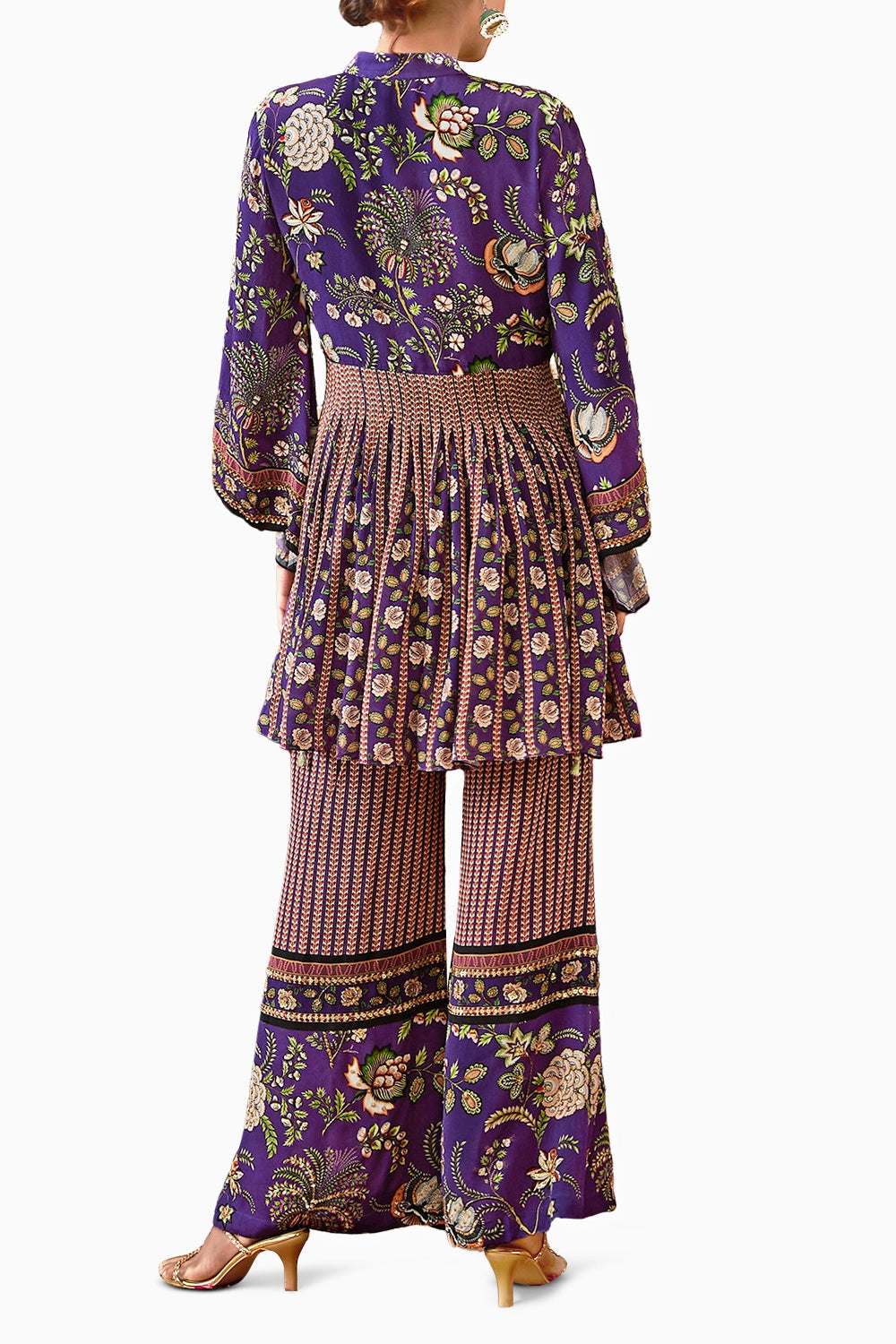 Mehr Embroidered Purple Kurta Set