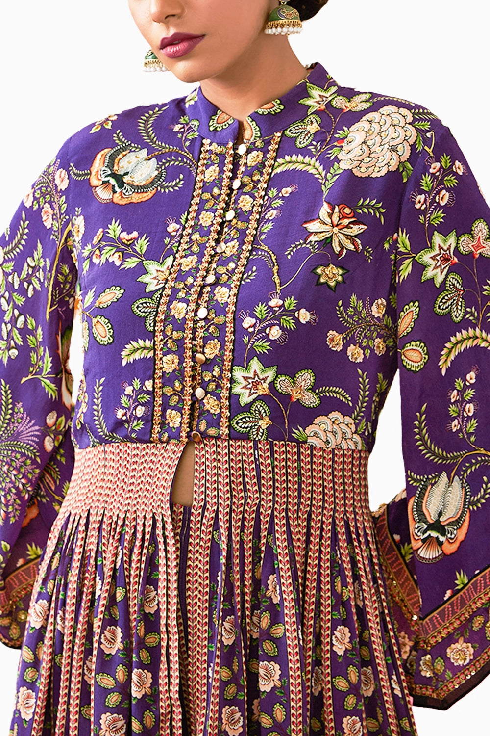 Mehr Embroidered Purple Kurta Set