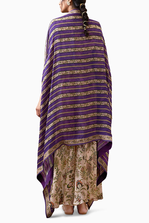 Mehr Printed Co-ord Set With Cape