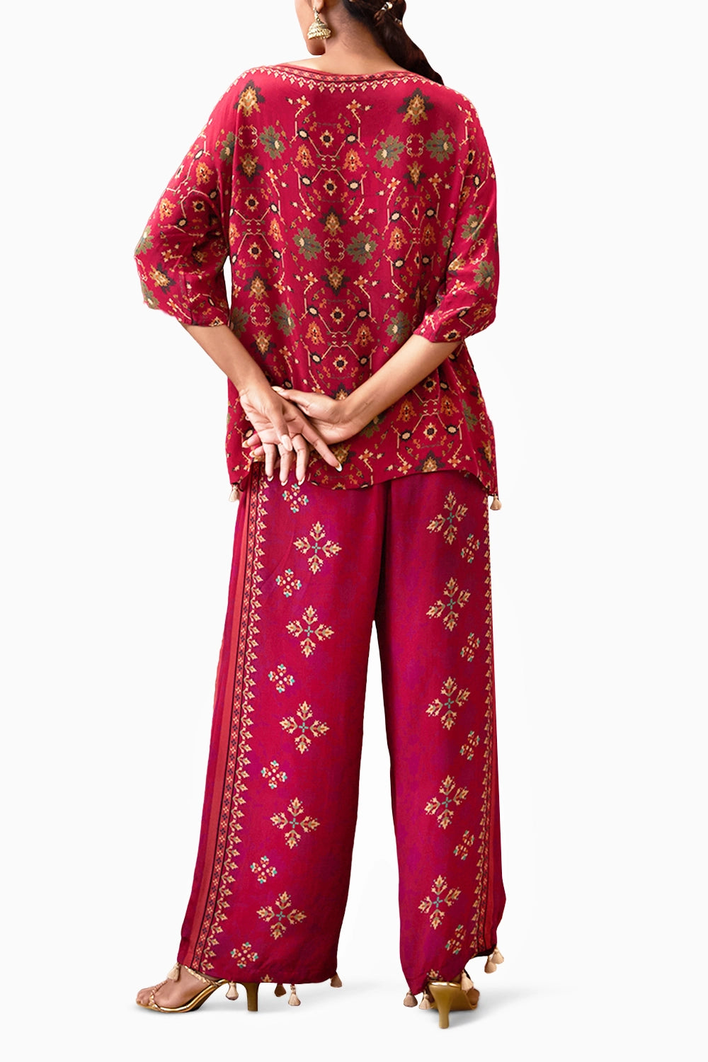 Zahra Embroidered Fuchsia Co-Ord Set