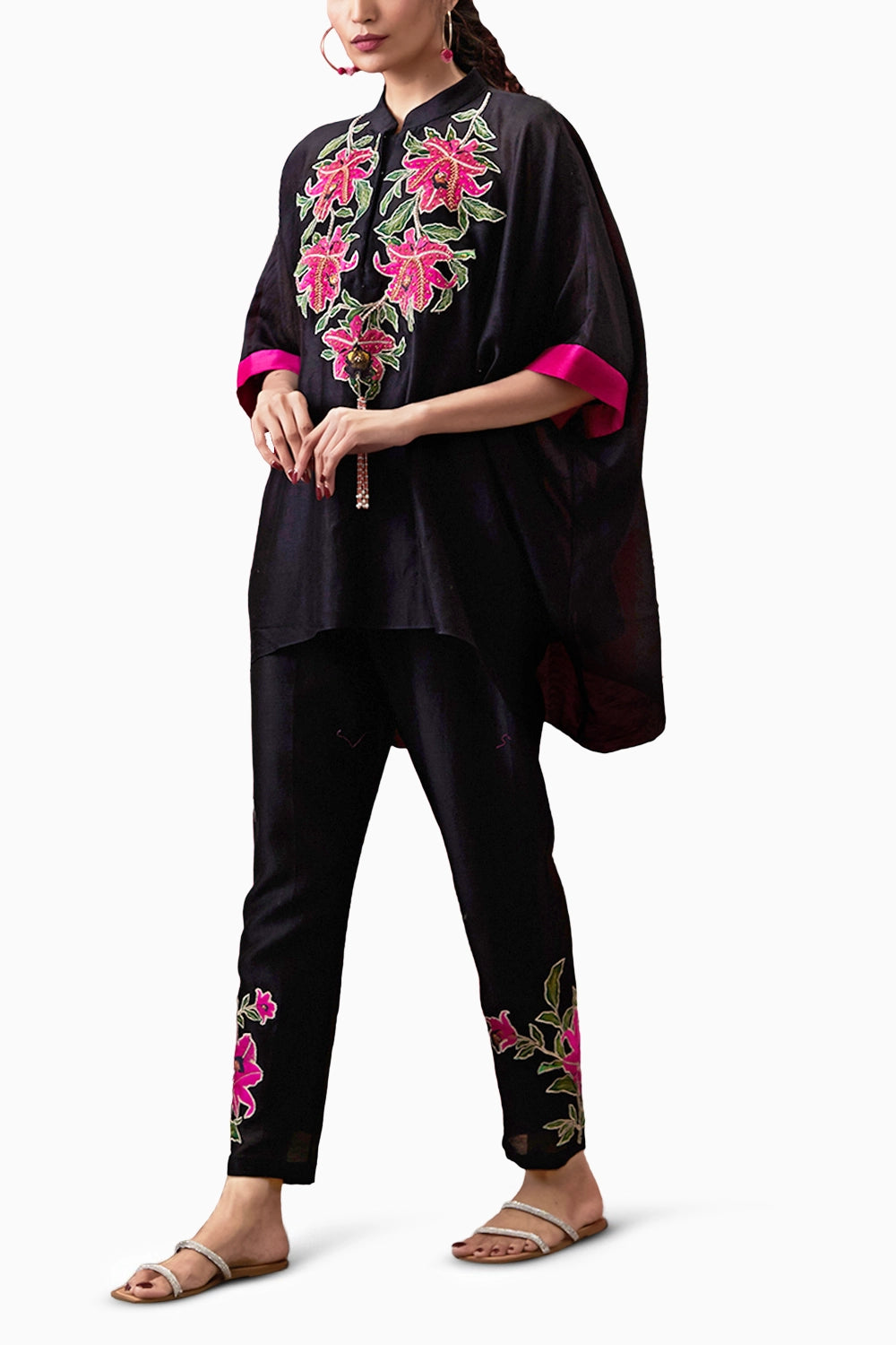 Mehr Applique Kimono Top With Pants