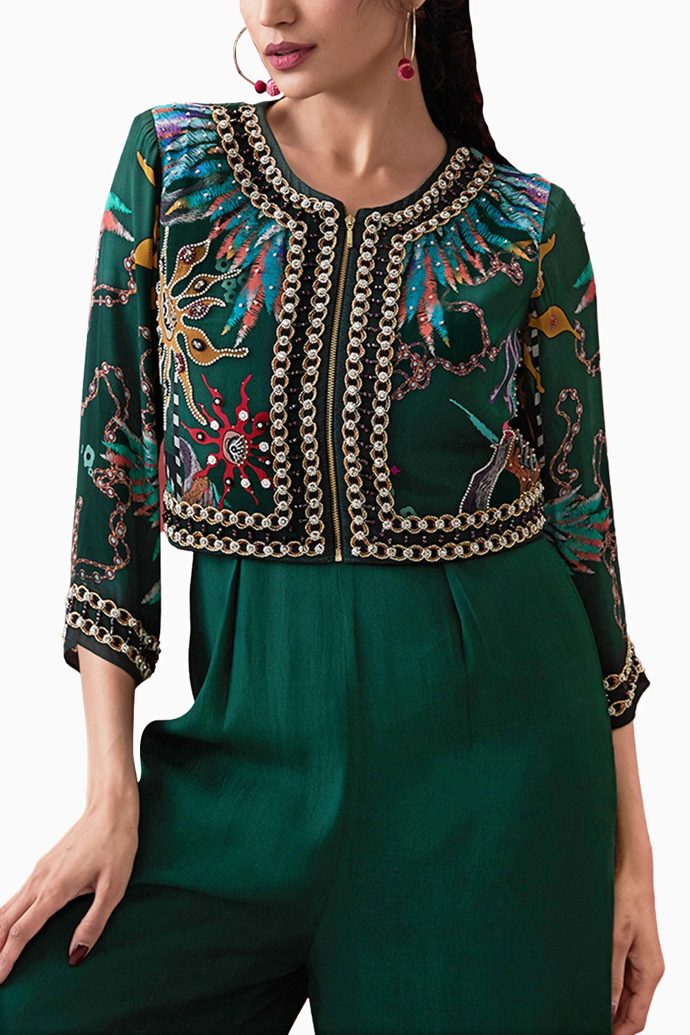 Aisha Jumpsuit With Embroidered Jacket