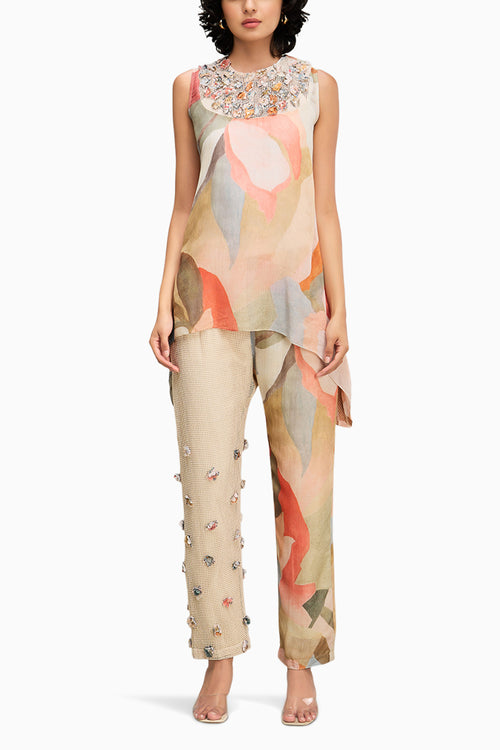 Multicolor Conversational Printed Co-ord Set