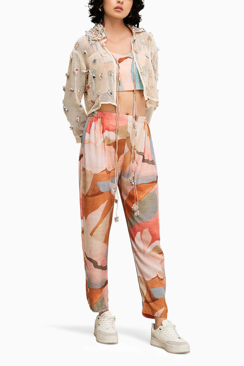 Conversation Embellished Co Ords With Jacket