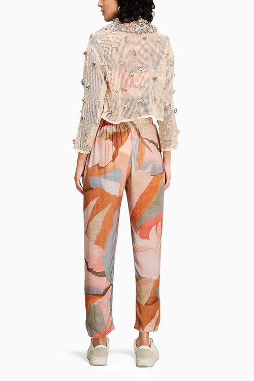 Conversation Embellished Co Ords With Jacket