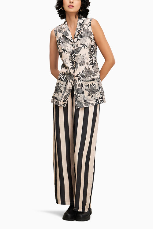 Off White Ahyana Printed Co-ord Set