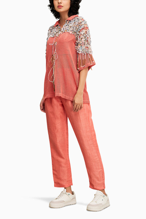 Conversational Co Ord With Embellished Jacket