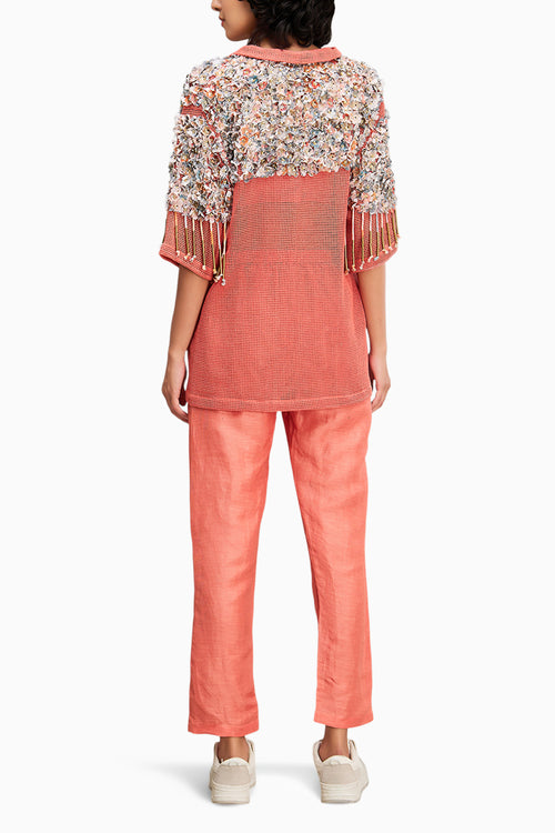 Conversational Co Ord With Embellished Jacket