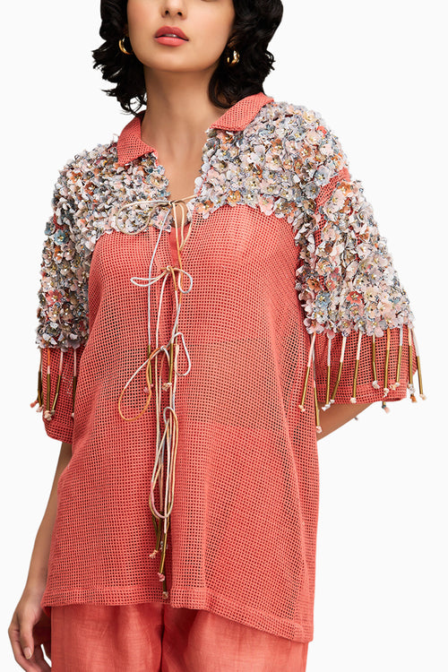 Conversational Co Ord With Embellished Jacket