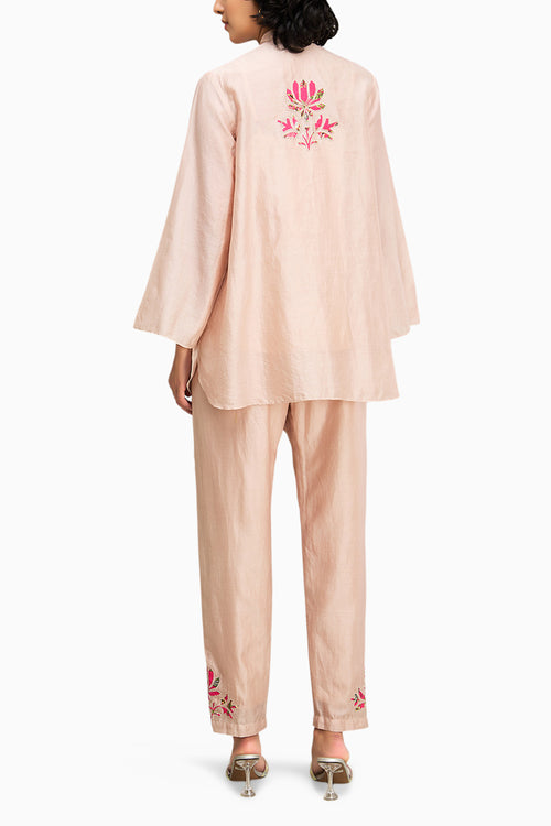 Beige Mehr Applique Co-ord Set
