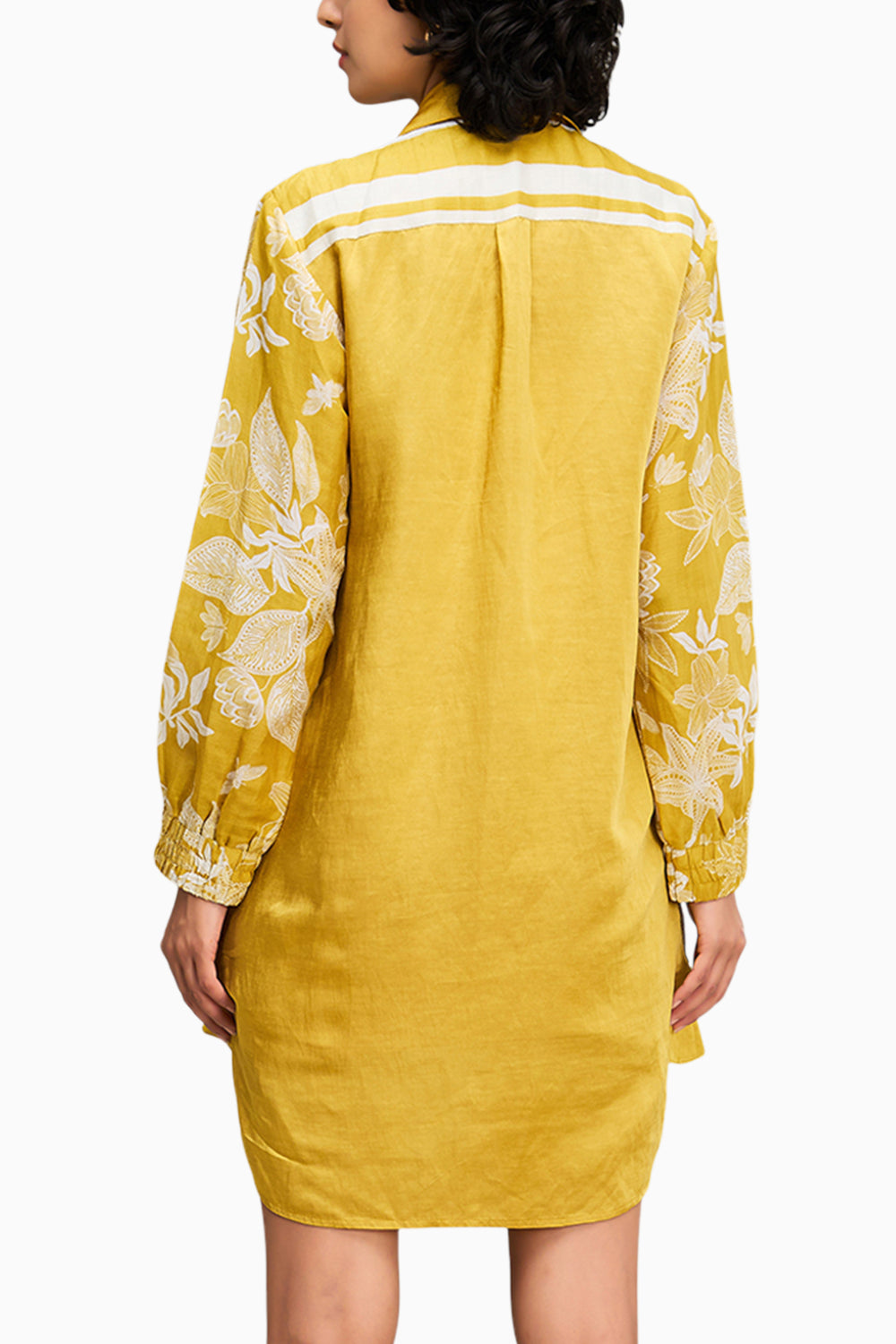 Yellow Ahyana Applique Shirt Dress