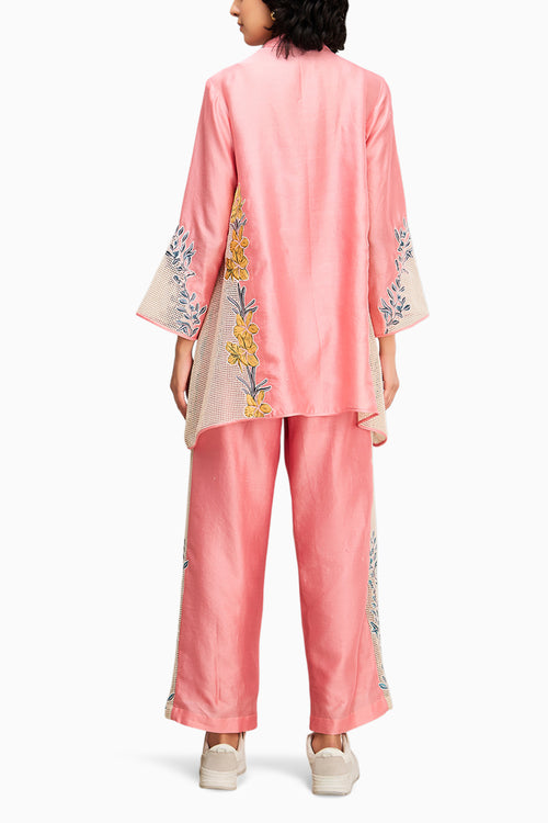 Pink Zinnia Applique Co-ord Set