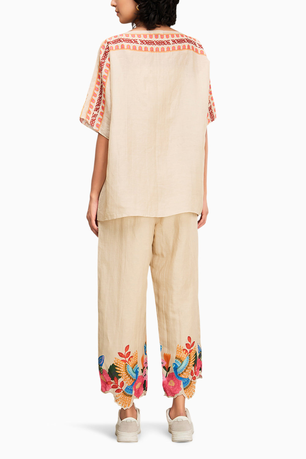 Avian Canopy Kimono Beige Co Ord Set