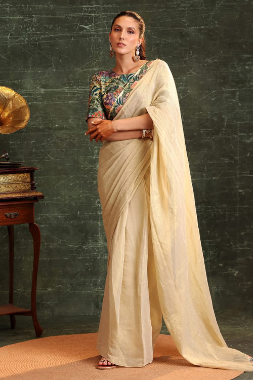 Kaira Embellished Pre-Stitched Saree Set