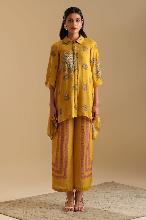Eraya Embellished Yellow Co-ord Set