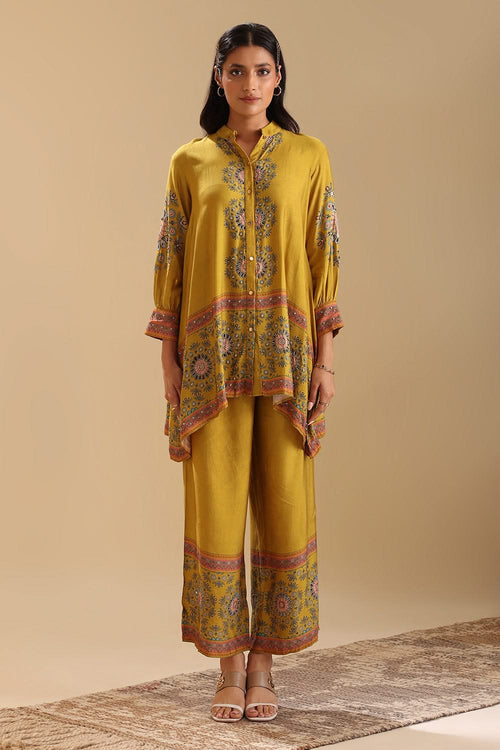 Yellow Eraya Embellished Co-ord Set