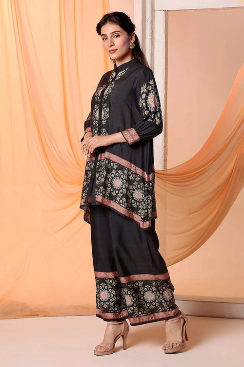 Eraya Embellished Co-ord Set With Gathered Sleeves