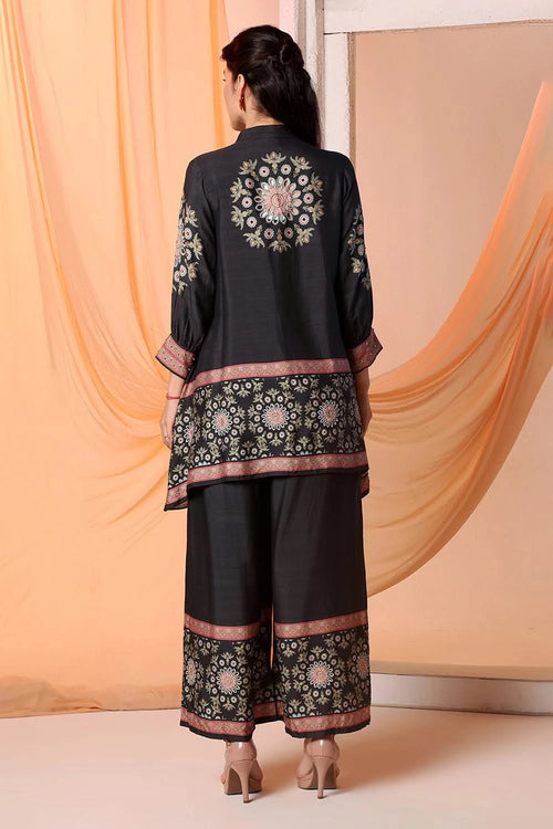 Eraya Embellished Co-ord Set With Gathered Sleeves