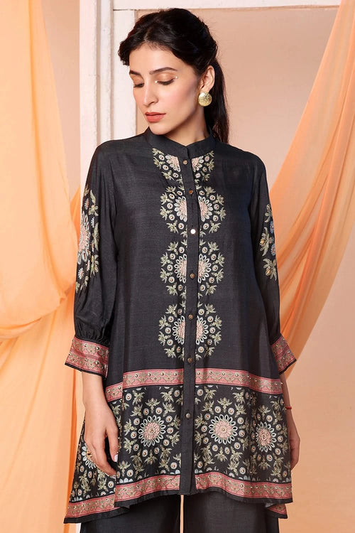 Eraya Embellished Co-ord Set With Gathered Sleeves