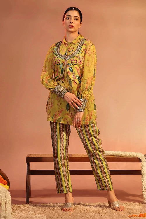 Tamaya Embroidered Co-ord Set With Jacket