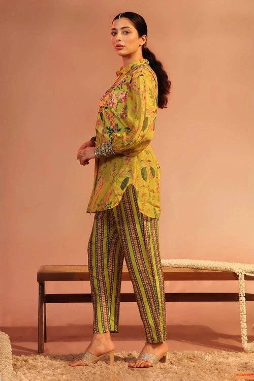 Tamaya Embroidered Co-ord Set With Jacket