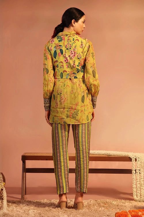 Tamaya Embroidered Co-ord Set With Jacket