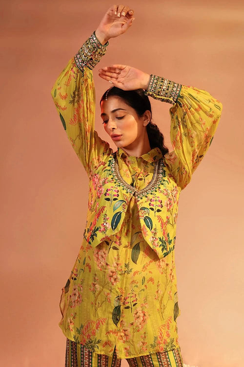 Tamaya Embroidered Co-ord Set With Jacket
