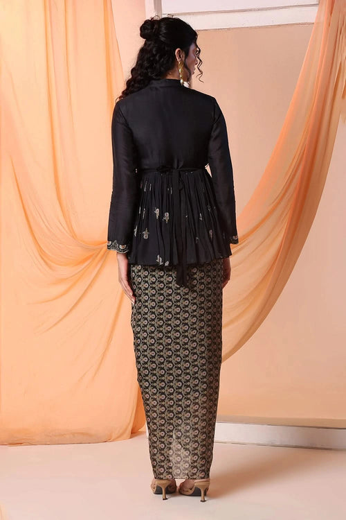 Eraya Embellished Drape Skirt Set