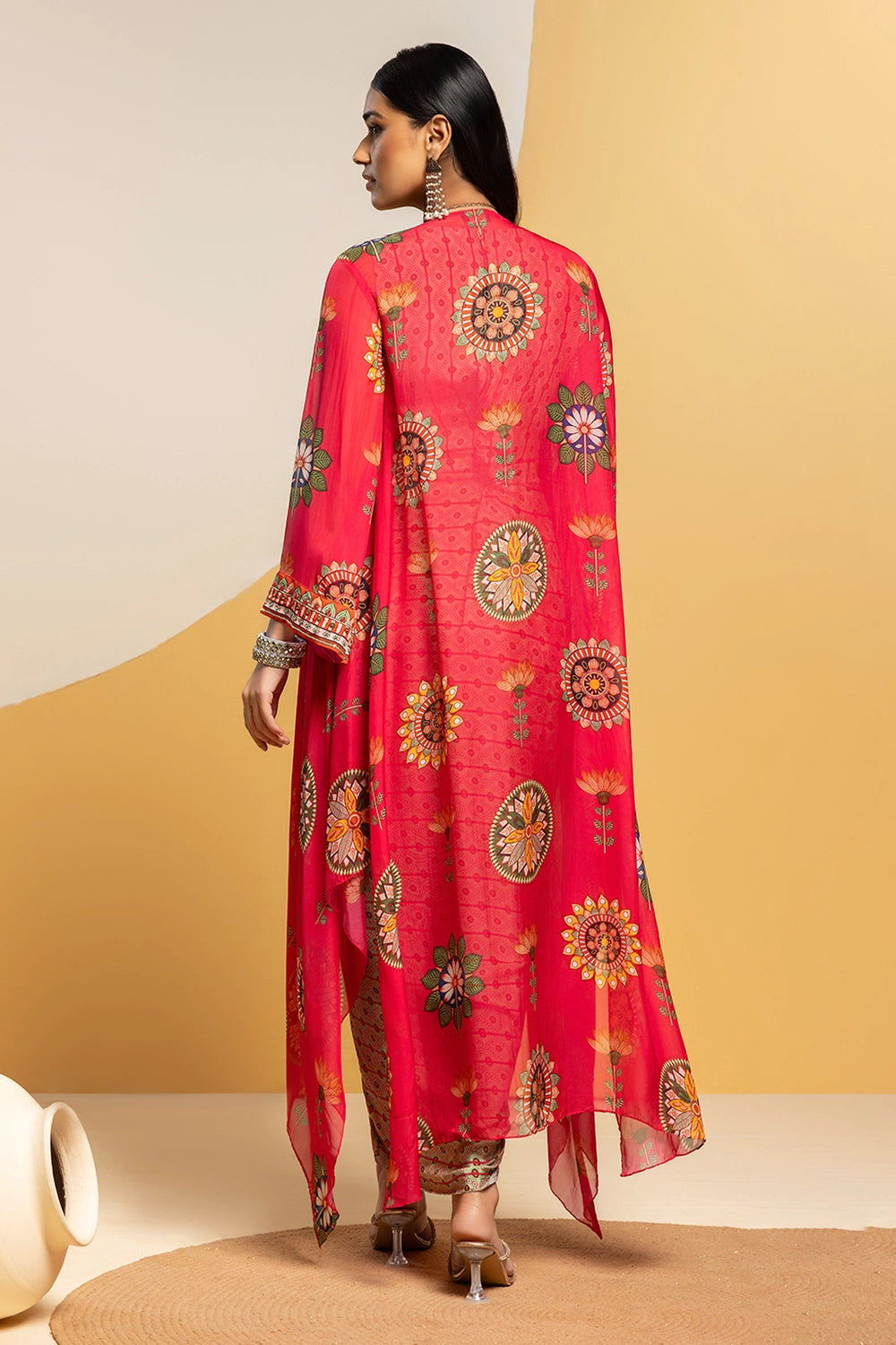 Taarani Embellished Drape Dress Set