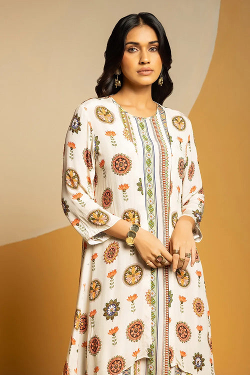 Taarani Printed Kurta Set with Jacket