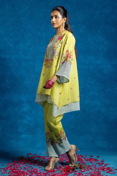 Baghira Appiqued Layered Kurta Set
