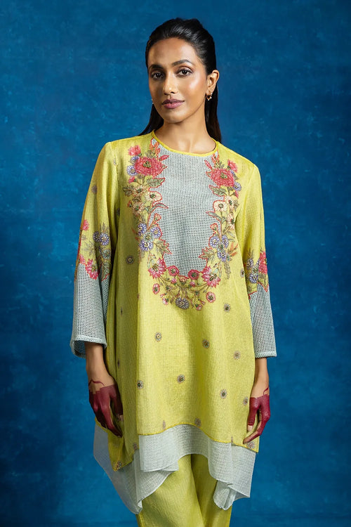 Baghira Appiqued Layered Kurta Set