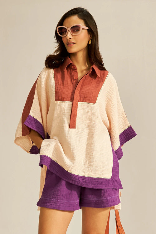Haya Dogwood Mini Kaftan Co-ord Shorts